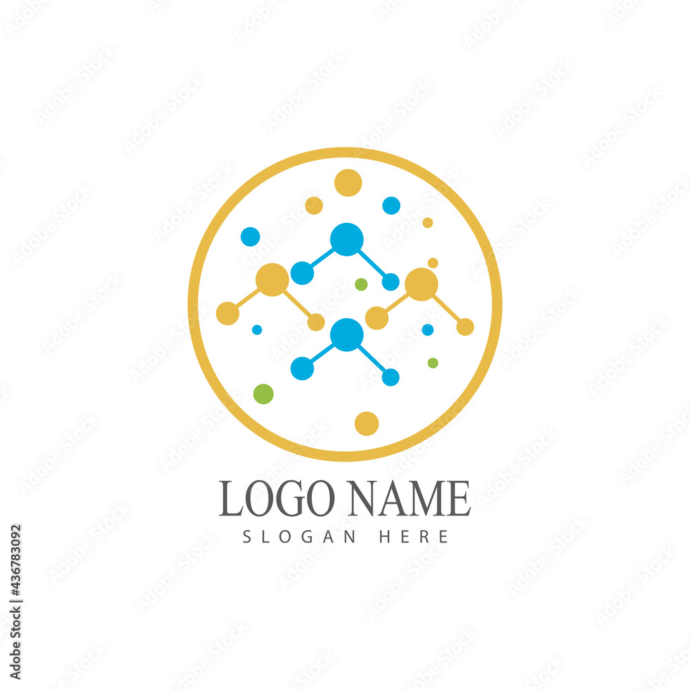 Molecule symbol logo template vector illustration design Molecule symbol logo template vector illustration design