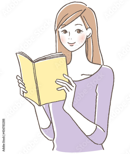 本を読む女性