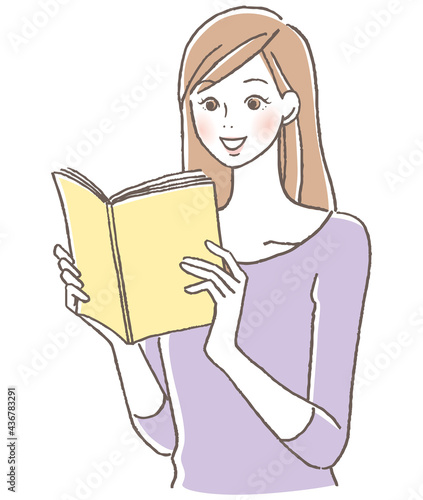本を読む女性