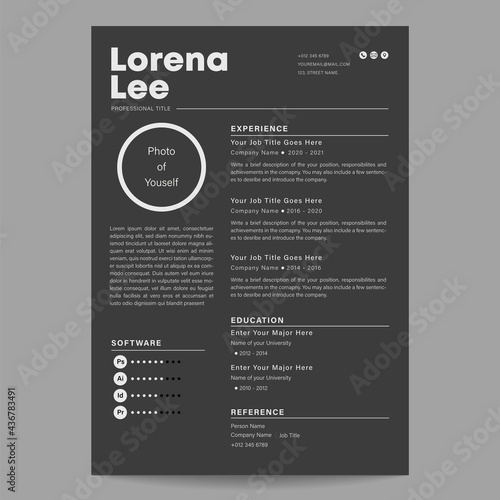modern design resume template