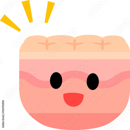 笑顔の皮膚のキャラクター