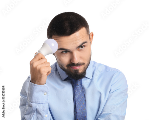 Thinking businessman with l...
