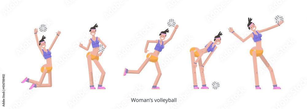 Poster with people in dynamic game or action. Colorful silhouettes with brush stroke inside. Poster with people in dynamic game or action. Colorful silhouettes with brush stroke inside.