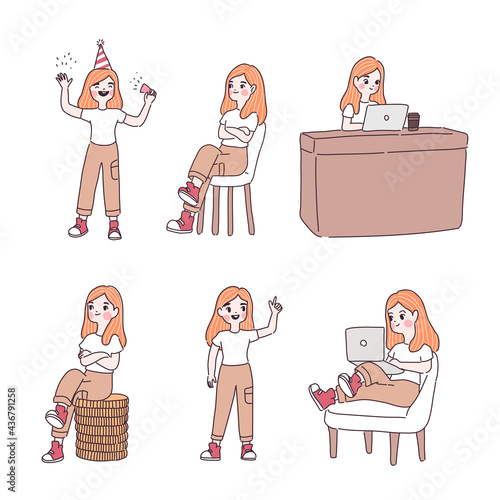 girl character set