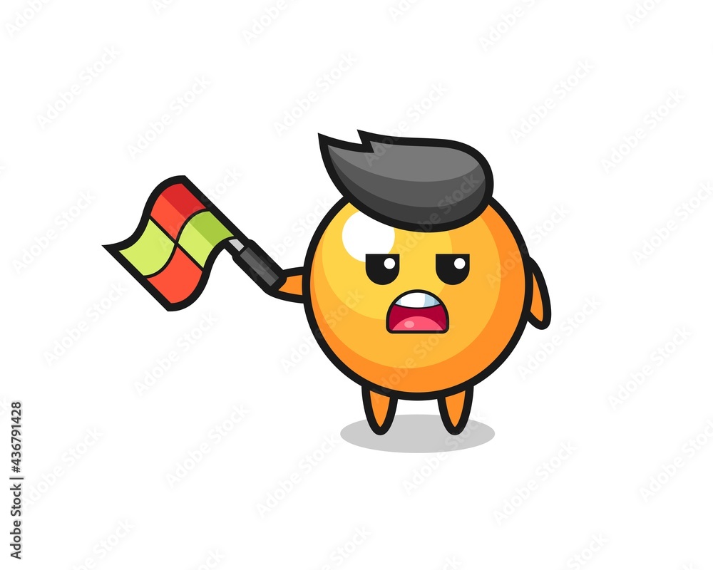ping pong ball cartoon as the line judge hold the flag up at a 45 degree angle ping pong ball cartoon as the line judge hold the flag up at a 45 degree angle