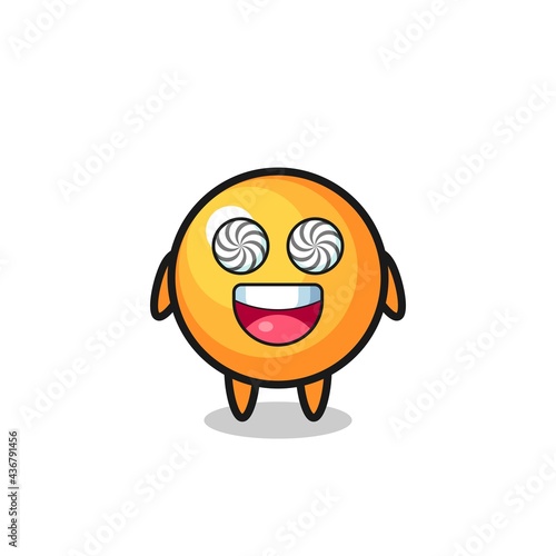 Wallpaper Mural cute ping pong ball character with hypnotized eyes Torontodigital.ca