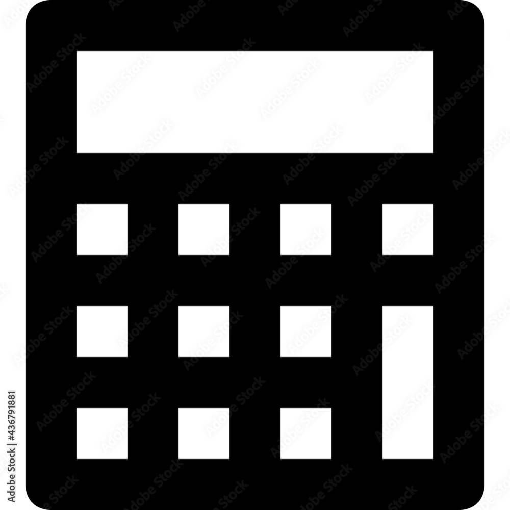 Calculator Vector Glyph Icon Calculator Vector Glyph Icon