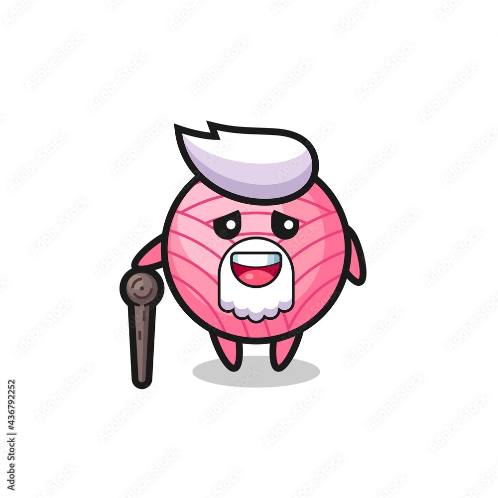 cute yarn ball grandpa is holding a stick cute yarn ball grandpa is holding a stick