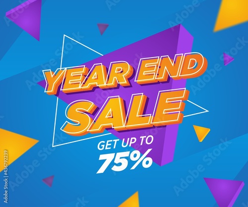 YEAR END SALE POST FEED PROMOTION DESIGN VECTOR TEMPLATE