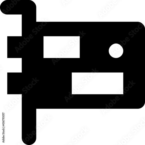 Lan card Glyph Vector Icon