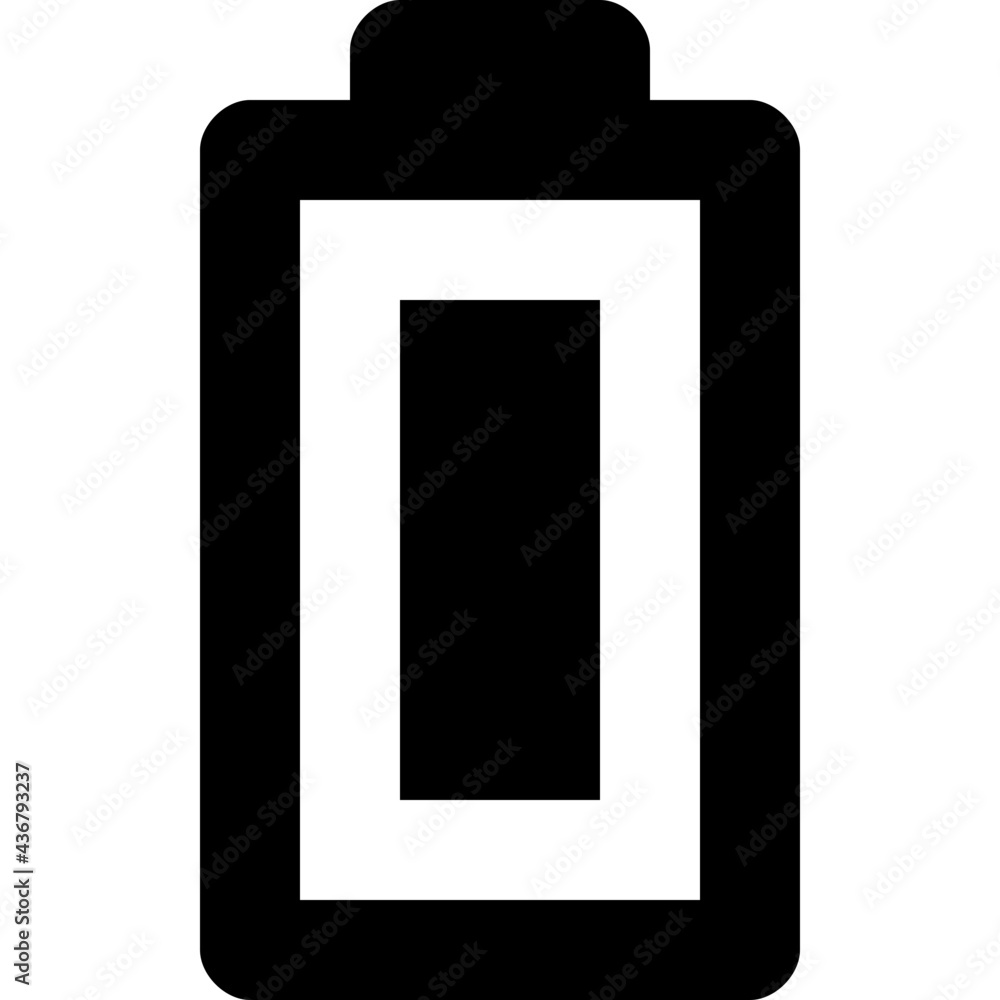 Full Battery Glyph Vector Icon Full Battery Glyph Vector Icon