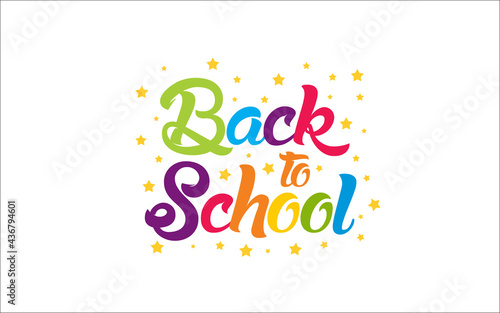 Illustration vector graphic logo of back to school education design template