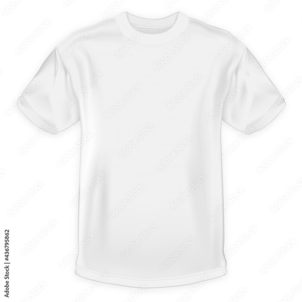 White Tshirts front isolated on white background as design template