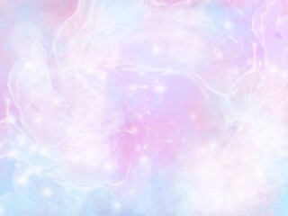 Unicorn galaxy pattern. Pastel cloud and sky with glitter. Cute bright paint like candy background theme. Concept to montage or present your product, for women, girls in princess style