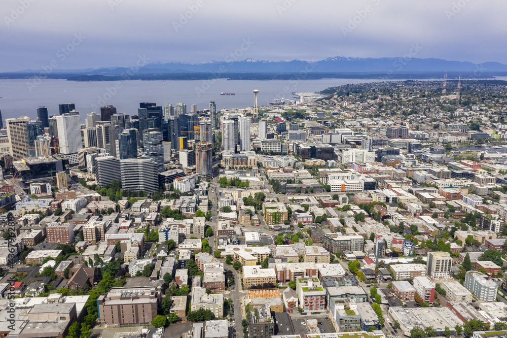 Downtown Seattle from Above During the Day