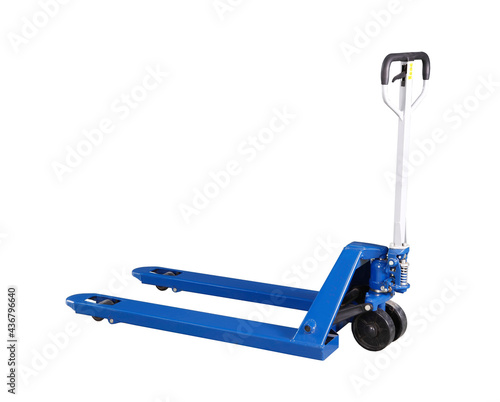 A pallet jack, also known as a pallet truck  is a tool used to lift and move pallets. Pallet jacks are the most basic form of a forklift anare intended to move pallets within a warehouse. 