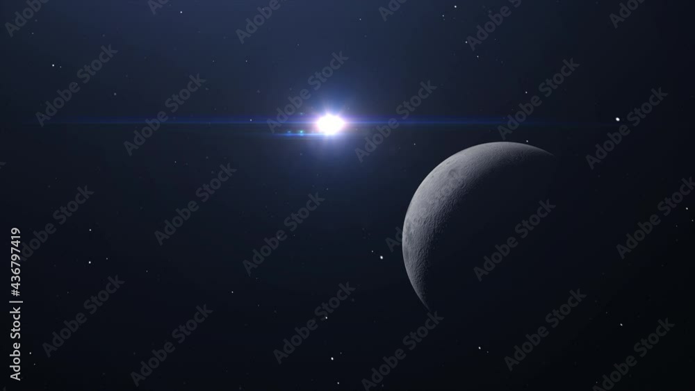a satellite that circles the moon in space. a satellite that circles the moon in space.