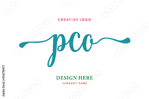 PCO lettering logo is simple, easy to understand and authoritative