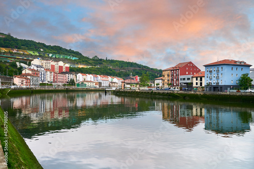 Nervion river, Olabeaga and Zorrozaurre neighborhood, Bilbao