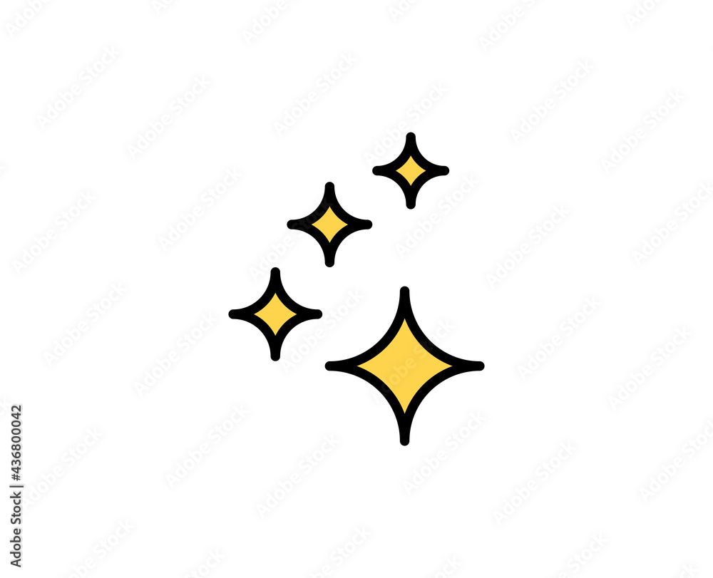 Sparkles flat icon. Single high quality outline symbol for web design or mobile app. Holidays thin line signs for design logo, visit card, etc. Outline pictogram EPS10 Sparkles flat icon. Single high quality outline symbol for web design or mobile app. Holidays thin line signs for design logo, visit card, etc. Outline pictogram EPS10