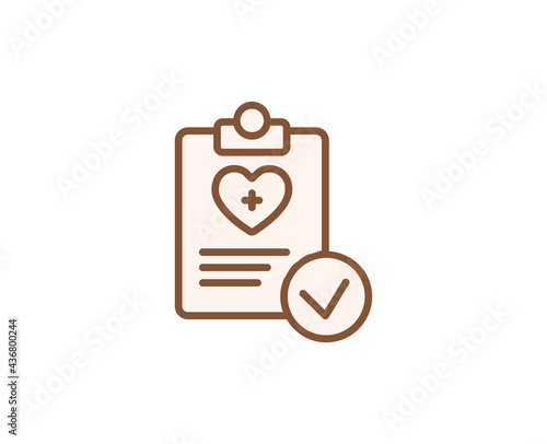 Medical blank flat icon. Thin line signs for design logo, visit card, etc. Single high-quality outline symbol for web design or mobile app. Medical outline pictogram.