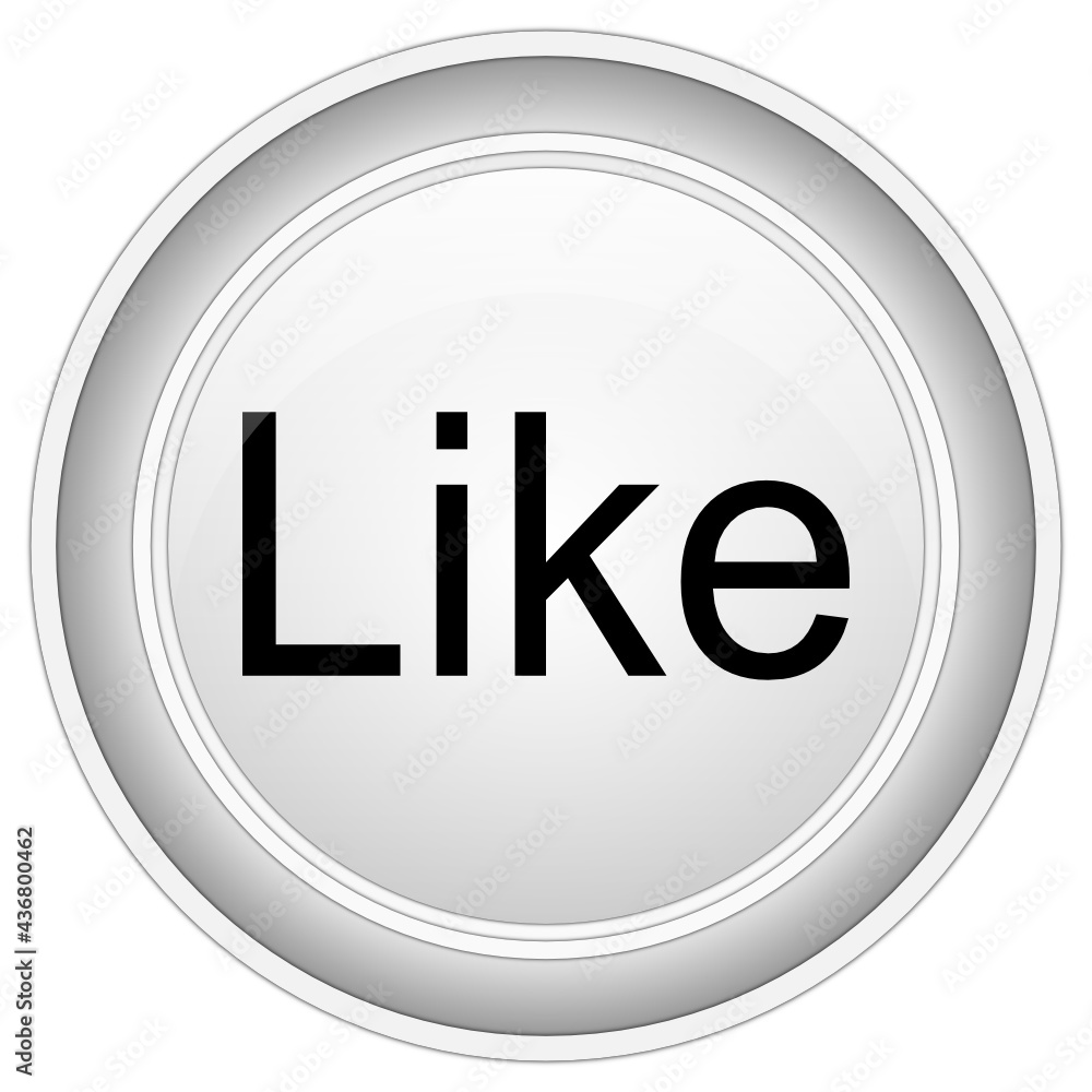 Like Button on white background - illustration Like Button on white background - illustration