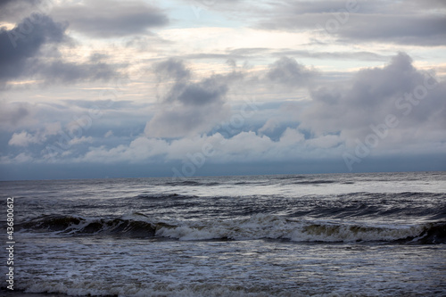 Baltic Sea on a cloudy and windy day