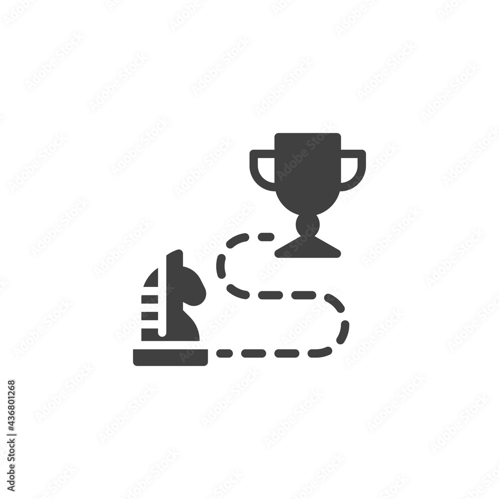 Business success strategy vector icon Business success strategy vector icon