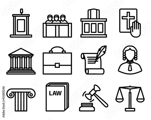 Lawyer Icon Set