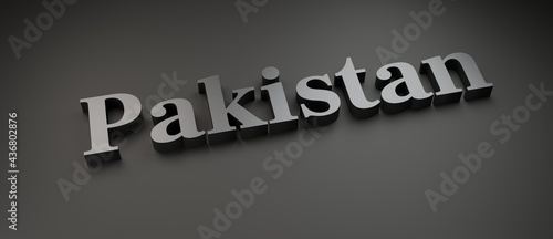 Abstract Pakistan 3D TEXT Rendered Poster (3D Artwork)