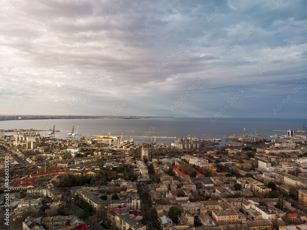 aerial sunset photos of Odessa