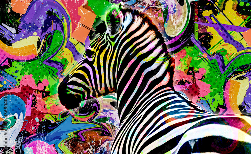 zebra skin color art