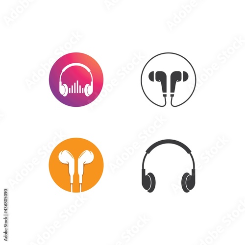earphone icon vector