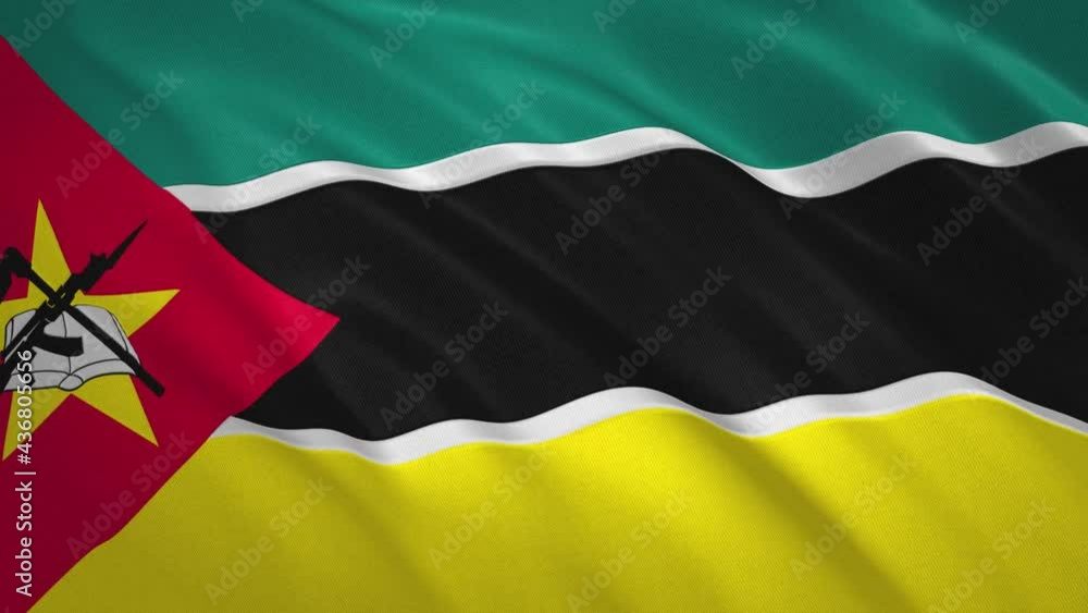 Mozambique . Waving Flag Video Background Mozambique . Waving Flag Video Background