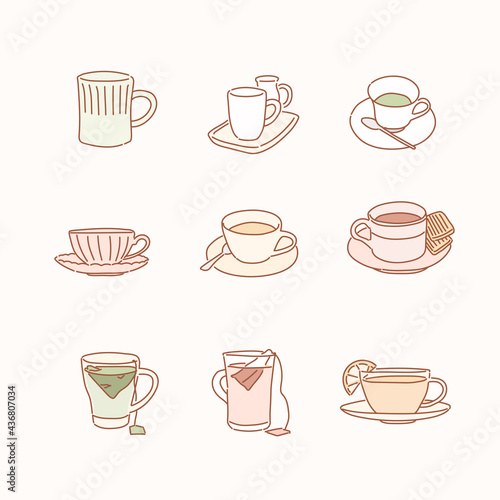 Extensive drink menu. hand drawn style vector design illustrations. 