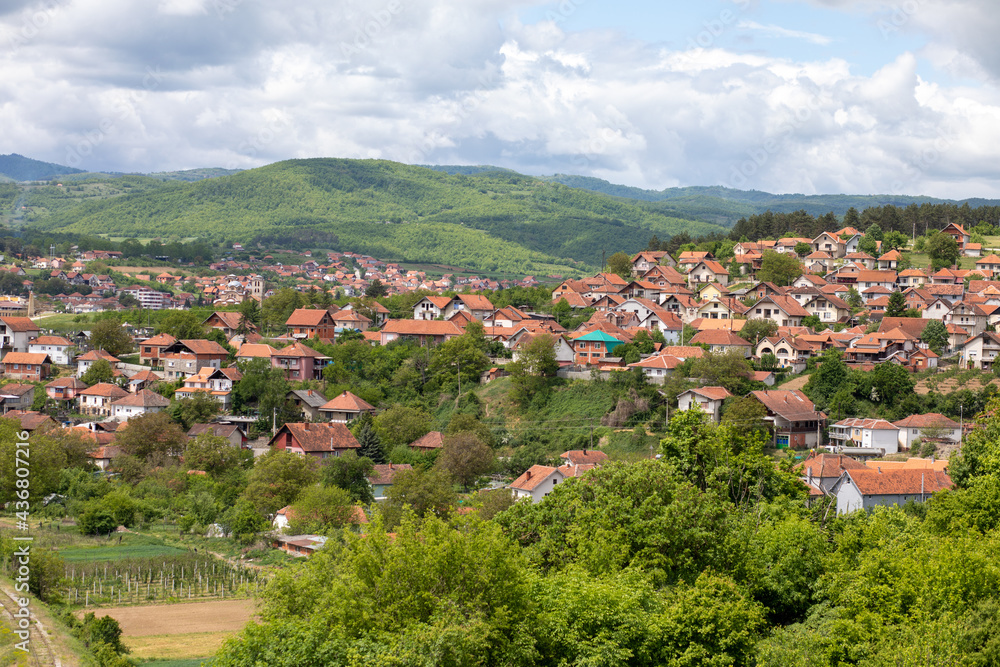 Kursumlija, view of town in Serbia