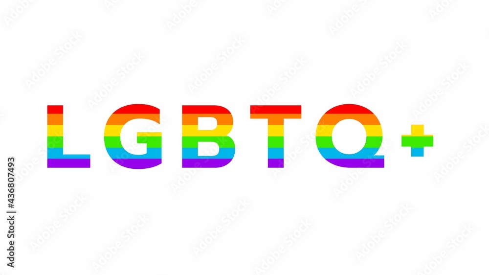 LGBTQ+ Rainbow colors flag , isolated on white background, illustration wallpaper LGBTQ+ Rainbow colors flag , isolated on white background, illustration wallpaper