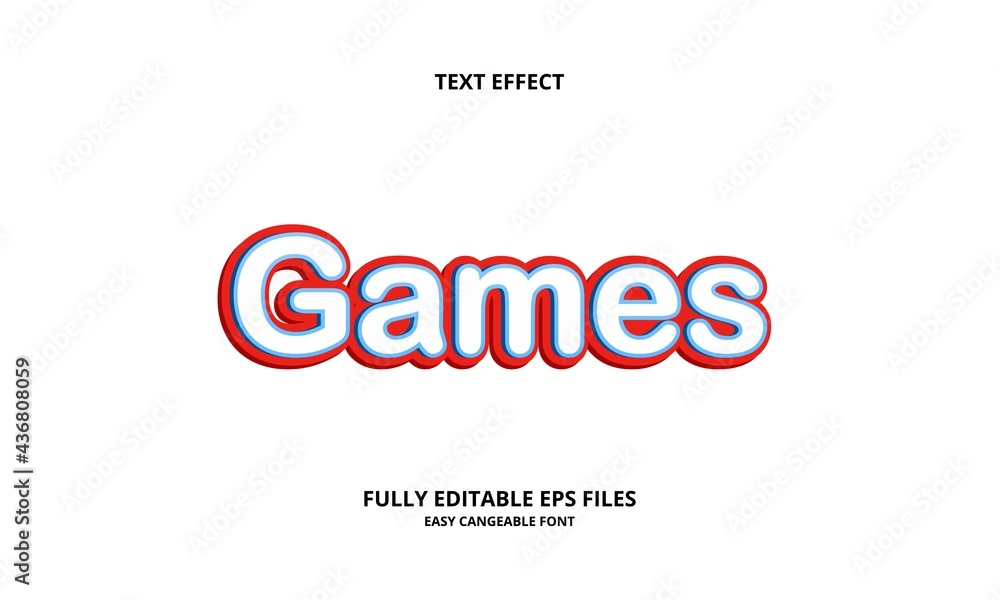 games style editable text effect games style editable text effect