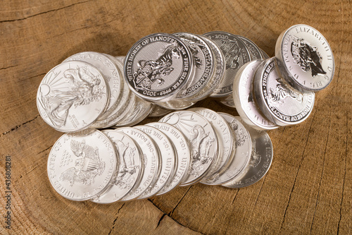 Bild auf Leinwand silver bullion coins