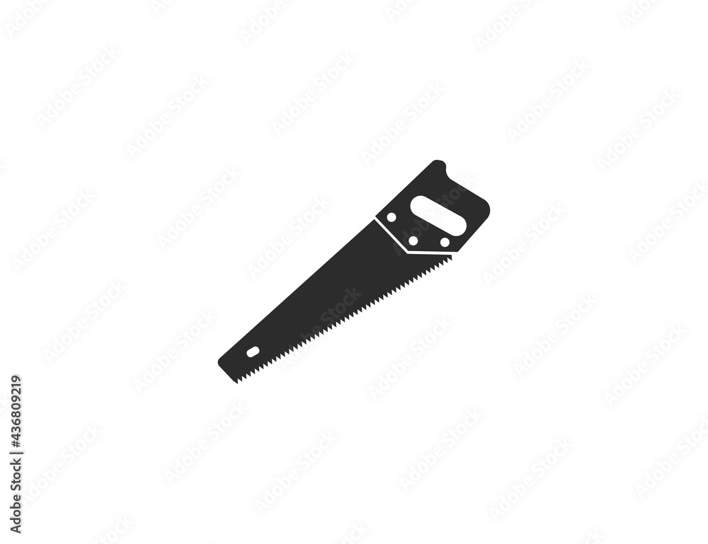 Hand saw, wood saw icon. Vector illustration. flat design. Hand saw, wood saw icon. Vector illustration. flat design.