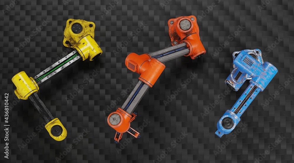 Realistic 3D Render of Robotic Arms Realistic 3D Render of Robotic Arms