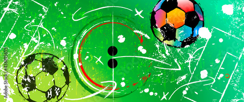 soccer or football design template, mockup for the great soccer event, free copy space, vector