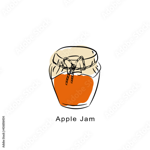 Fruit Traditional Jam Vector Illustration