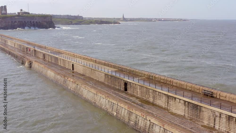 A Breakwater Seawall Used to Protect a Harbour from the Sea A Breakwater Seawall Used to Protect a Harbour from the Sea