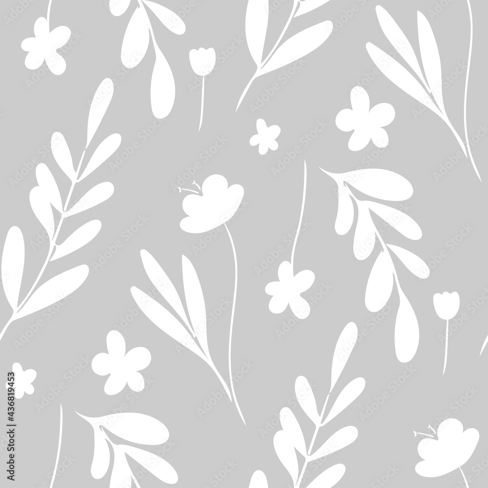 Stylized Plants Seamless Pattern. Stylized Plants Seamless Pattern.