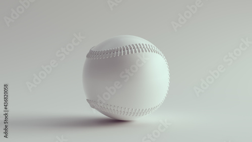 White Baseball Clean Mock up Faces 3d illustration render