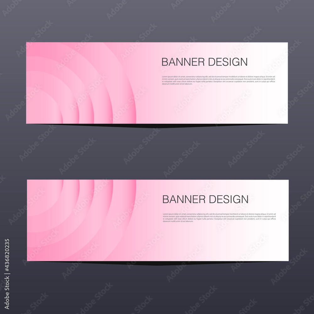 Modern Vector Abstract Banner Design Web Template. Pink abstract business banner template design. Modern Vector Abstract Banner Design Web Template. Pink abstract business banner template design.