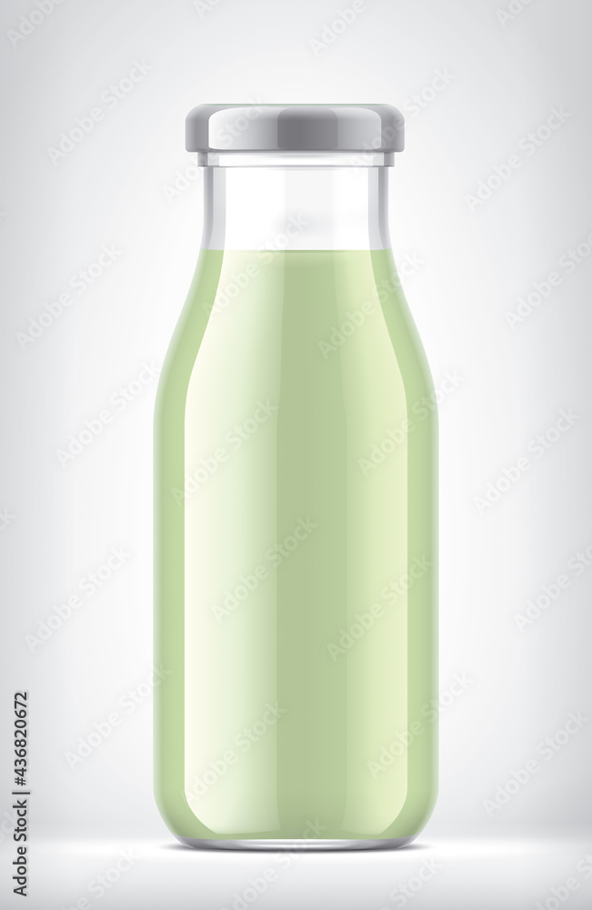 Glass Bottle on Background. Glass Bottle on Background.