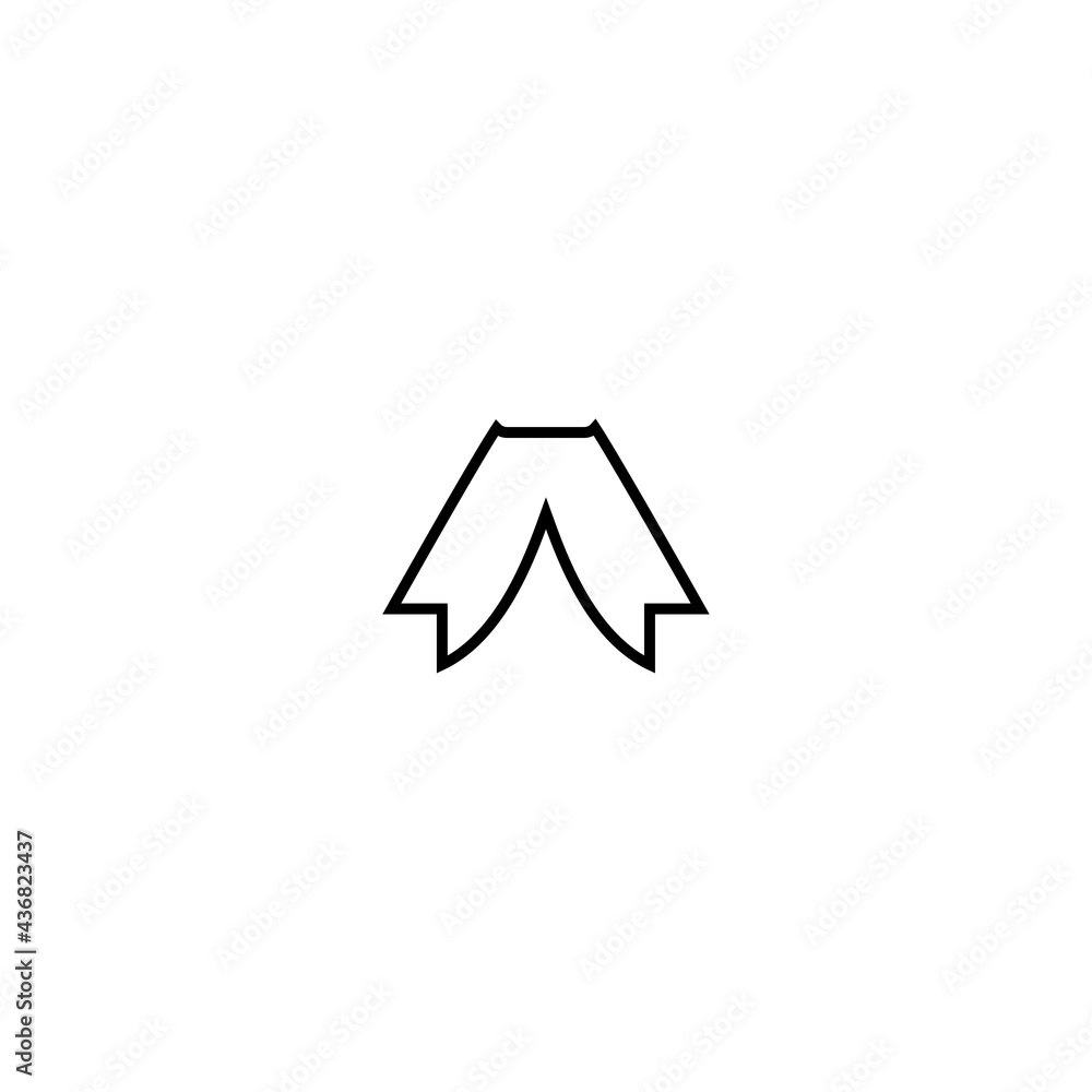 Pant line icon. Simple style unisex fashion poster background symbol. Logo design element. T-shirt printing. Vector for sticker. Pant line icon. Simple style unisex fashion poster background symbol. Logo design element. T-shirt printing. Vector for sticker.