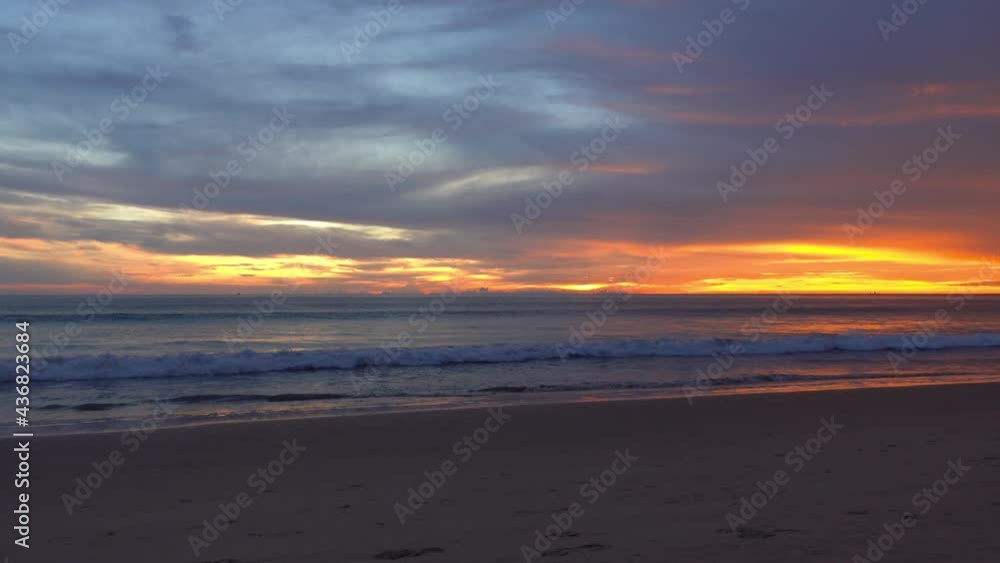 Landscape view of sunset at the beach. Landscape view of sunset at the beach.